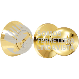 14CB COMBO DE POMO BOLA FUNCION DOBLE, LATON BRILLANTE, LLAVE ESTANDAR, BLISTER LOCK