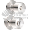 19PO POMO TUBULAR COPA RECTA FUNCION RECAMARA, ACERO INOXIDABLE, LLAVE ESTANDAR, BLISTER LOCK