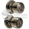 21PO POMO TUBULAR COPA RECTA FUNCION RECAMARA, LATON ANTIGUO, LLAVE ESTANDAR, BLISTER LOCKce