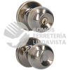 15PO POMO TUBULAR BOLA FUNCION ENTRADA, LATON ANTIGUO, LLAVE ESTANDAR, BLISTER LOCK