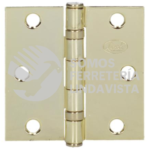 35BL BISAGRA ARQUITECTONICA CON BALERO, LATON BRILLANTE 3" LOCK