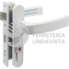 10CL CERRADURA EURO PARA PUERTA DE ALUMINIO FUNCION DOBLE, BLANCO, LLAVE ESTANDAR LOCK