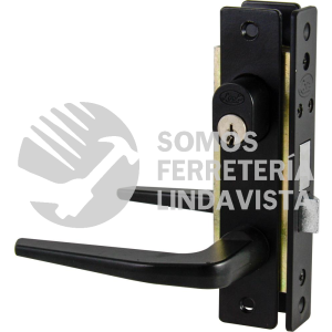 19CL CERRADURA CLASICA PARA PUERTA DE ALUMINIO FUNCION DOBLE, NEGRO, LLAVE ESTANDAR LOCK