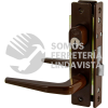 18CL CERRADURA CLASICA PARA PUERTA DE ALUMINIO FUNCION DOBLE, CAFE, LLAVE ESTANDAR LOCK