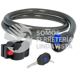 11CN CANDADO CABLE CON LLAVE ESTANDAR 1.2 CM X 1.2 M LOCK