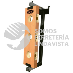 LEXGC EXHIBIDOR GIRATORIO PARA POMOS, CERROJOS Y MANIJAS, COLOR CAOBA 50CM LOCK