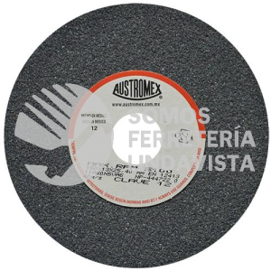 12 RUEDA ABRASIVA VITRIFICADA PARA ESMERILADO DE METAL TIPO 1 GRANO 60 (6"X1/2"X1") AUSTROMEX