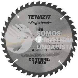 159 SIERRA METALICA PARA MADERA DE 40 DIENTES (10"X1" A 5/8") TENAZIT