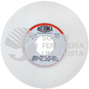 174 RUEDA BLANCA VITRIFICADA PARA ESMERILADO DE ACERO TIPO 1 GRANO 60 (6"X1/4"X1-1/4") AUSTROMEX