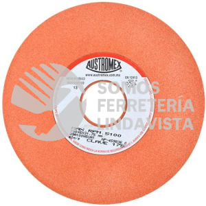 175 RUEDA NARANJA VITRIFICADA PARA ESMERILADO DE ACERO TIPO 1 GRANO 100 (6"X1/4"X1-1/4") AUSTROMEX