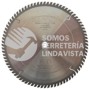 179 SIERRA METALICA PARA METALES NO FERROSOS DE 80 DIENTES (10"X1-5/8") TENAZIT