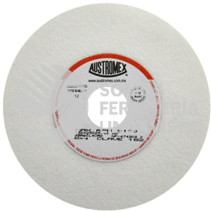 182 RUEDA BLANCA VITRIFICADA PARA ESMERILADO DE ACERO TIPO 1 GRANO 60 (6"X1"X1") AUSTROMEX