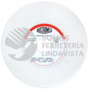 201 RUEDA BLANCA VITRIFICADA PARA ESMERILADO DE ACERO TIPO 1 GRANO 60 (8"X3/4"X1-1/4") AUSTROMEX