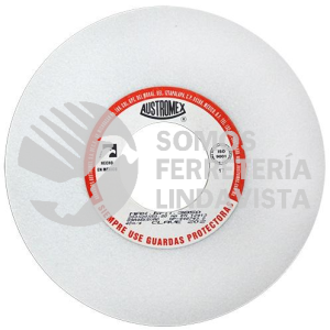 202 RUEDA BLANCA VITRIFICADA PARA ESMERILADO DE ACERO TIPO 1 GRANO 46 (8"X3/4"X2") AUSTROMEX