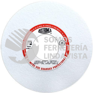 203 RUEDA BLANCA VITRIFICADA PARA ESMERILADO DE ACERO TIPO 1 GRANO 60 (8"X3/4"X2") AUSTROMEX