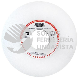 212 RUEDA BLANCA VITRIFICADA PARA ESMERILADO DE ACERO TIPO 1 GRANO 46 (12"X1"X3") AUSTROMEX