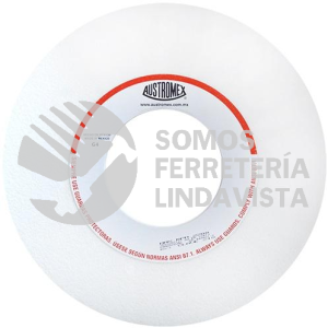 218 RUEDA BLANCA VITRIFICADA PARA ESMERILADO DE ACERO TIPO 1 GRANO 60 (14"X1"X5") AUSTROMEX