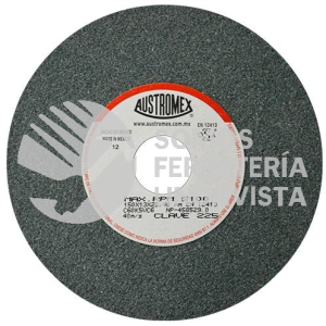 225 RUEDA ABRASIVA VITRIFICADA PARA ESMERILADO DE CARBURO DE TUNGSTENO TIPO 1 GRANO 60 (6"X1/2"X1") AUSTROMEX