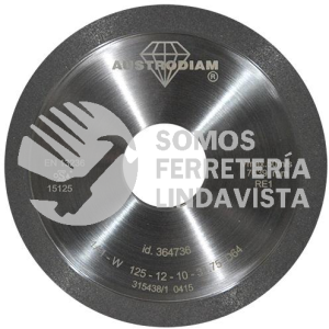288 RUEDA DE DIAMANTE HIBRIDA TIPO 1A1 GRANO 100 (5"X1/2"X1-1/4") AUSTRODIAM AUSTROMEX