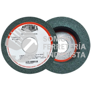 324 RUEDA VERDE VITRIFICADA PARA AFILADO DE ACERO TIPO 6 GRANO 54 (5"X2-1/2"X1-1/4") AUSTROMEX