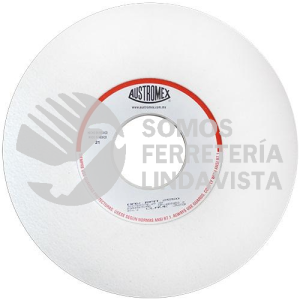 329 RUEDA BLANCA VITRIFICADA PARA ESMERILADO DE ACERO TIPO 7 GRANO 46 (12"X2"X3") AUSTROMEX