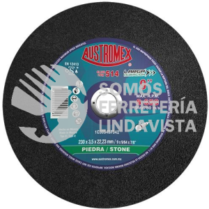 514 DISCO PARA CORTE DE PIEDRA LARGA DURACION TIPO 41 GRANO 30 (9"X9/64"X7/8") AUSTROMEX