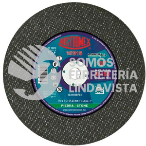 515 DISCO PARA CORTE DE PIEDRA LARGA DURACION TIPO 41 GRANO 24 (10"X9/64"X1") AUSTROMEX