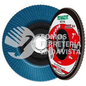 714 DISCO LAMINADO LARGA DURACION TIPO B GRANO 40 (7"X7/8") TENAZIT