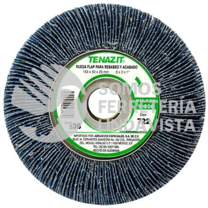 722 RUEDA FLAP DE ZIRCONIO GRANO 36 (6"X2"X1") TENAZIT