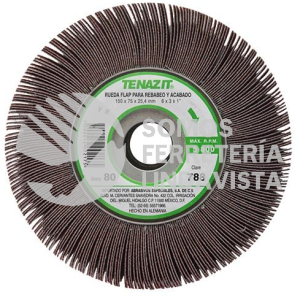 788 RUEDA FLAP CON CENTRO METALICO PREMIUM GRANO 80 (6"X3"X1") TENAZIT