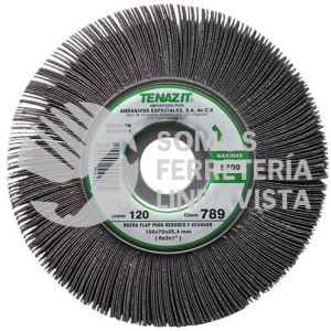 789 RUEDA FLAP CON CENTRO METALICO PREMIUM GRANO 120 (6"X3"X") TENAZIT