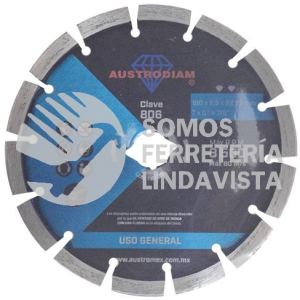 806 DISCO DE DIAMANTE AZUL SEGMENTADO USO GENERAL (7"X0 100"X7/8") AUSTRODIAM AUSTROMEX