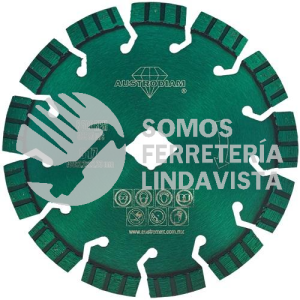 817 DISCO DE DIAMANTE VERDE SEGMENTADO GRANITO (7"X0 09"X7/8") AUSTRODIAM AUSTROMEX