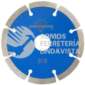 818 DISCO DE DIAMANTE AZUL SEGMENTADO USO GENERAL (4-1/2"X0 085"X7/8") AUSTRODIAM AUSTROMEX