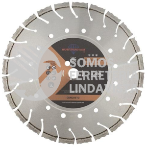 822 DISCO DE DIAMANTE NARANJA SEGMENTADO CORTE DE CONCRETO CURADO (14"X0 125"X1") AUSTRODIAM AUSTROMEX