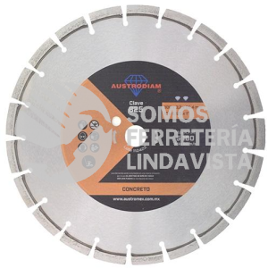 825 DISCO DE DIAMANTE NARANJA SEGMENTADO CORTE DE CONCRETO CURADO (12"X0 125"X1") AUSTRODIAM AUSTROMEX