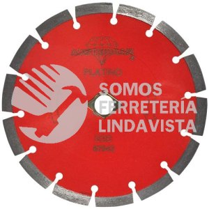 828 DISCO DE DIAMANTE ROJO SEGMENTADO CANTERA (7"X0 09"X7/8") AUSTRODIAM AUSTROMEX