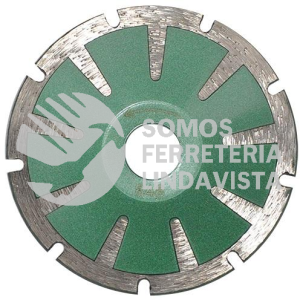 848 DISCO DE DIAMANTE VERDE SEGMENTADO GRANITO (4-1/2"X0 160"X7/8") AUSTRODIAM AUSTROMEX