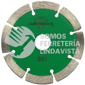 851 DISCO DE DIAMANTE VERDE SEGMENTADO GRANITO (4-1/2"X0 095"X7/8") AUSTRODIAM AUSTROMEX