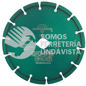 853 DISCO DE DIAMANTE VERDE SEGMENTADO GRANITO (7"X0 09"X7/8") AUSTRODIAM AUSTROMEX
