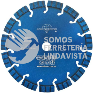 859 DISCO DE DIAMANTE AZUL SEGMENTADO USO GENERAL (9"X 0 10"X7/8") AUSTRODIAM AUSTROMEX