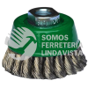967 CEPILLO TIPO COPA DE ALAMBRE INOXIDABLE TRENZADO (3"X0 014"XMR-2) TENAZIT