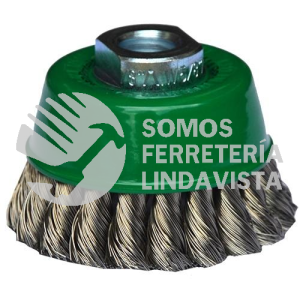 967 CEPILLO TIPO COPA DE ALAMBRE INOXIDABLE TRENZADO (3"X0 014"XMR-2) TENAZIT
