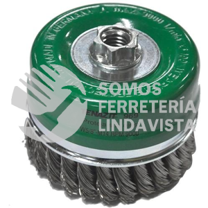 969 CEPILLO TIPO COPA DE ALAMBRE INOXIDABLE TRENZADO (4"X0 020"XMR) TENAZIT