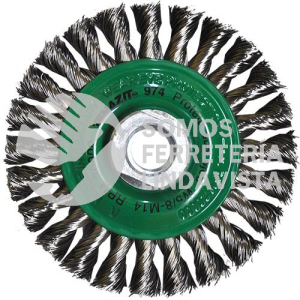 974 CEPILLO CIRCULAR DE ALAMBRE INOXIDABLE TRENZADO (4"X0 014"XMR) TENAZIT