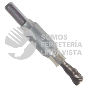 982 CEPILLO DE ALAMBRE INOXIDABLE UNITRENZA CON VASTAGO (3/8"X0 014"X1/4") TENAZIT