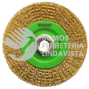 989 CEPILLO CIRCULAR DE ALAMBRE ONDULADO LATONADO (4-1/2"X0 012"XMR) TENAZIT