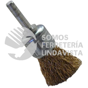 990 CEPILLO DE ALAMBRE ONDULADO LATONADO CON VASTAGO (1"X0 015"X1/4") TENAZIT