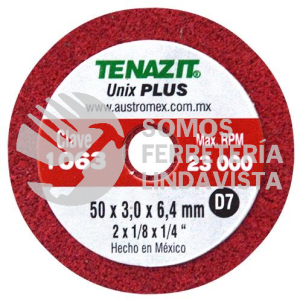 1063 RUEDA UNIX PLUS TIPO 1 D7 (2"X1/8"X1/4") TENAZIT
