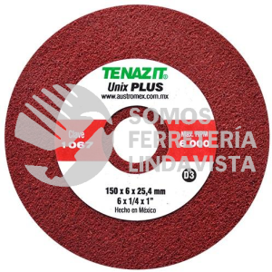 1067 RUEDA UNIX PLUS TIPO 1 D3 (6"X1/4"X1") TENAZIT